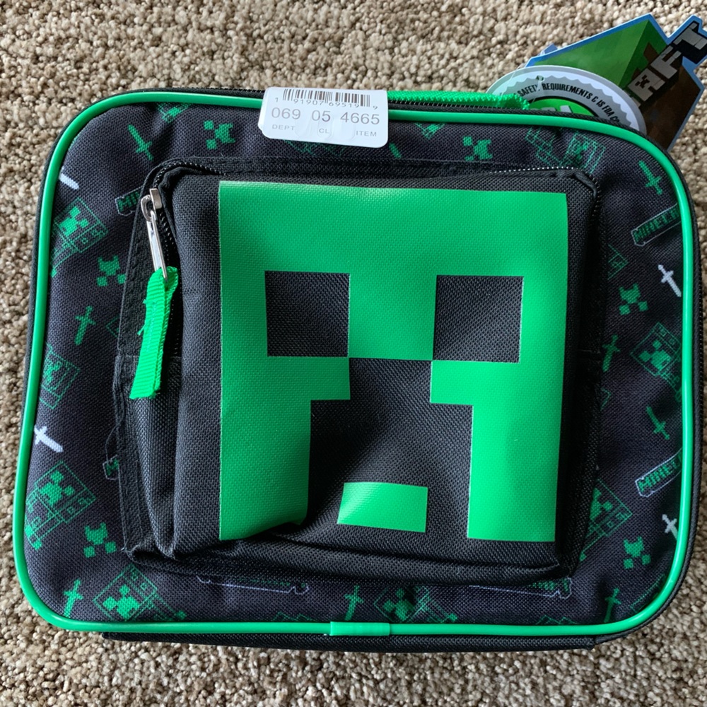 Minecraft lunch bag